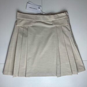 NWT Urban Revivo Beige Pleated A-Line Skirt